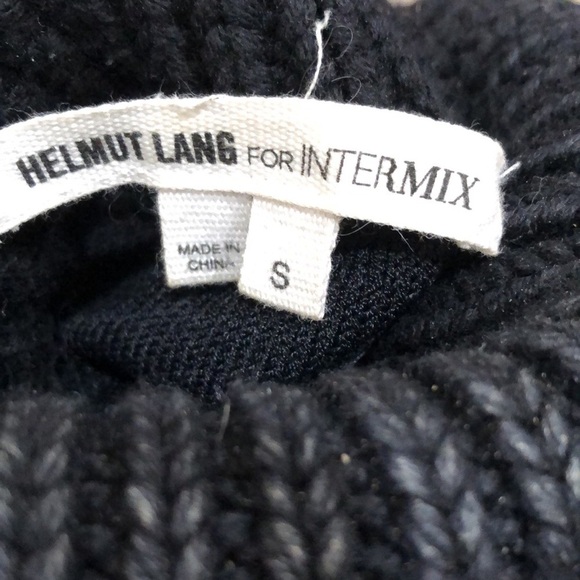 Helmut Lang for Intermix Sweater Dress Sweaterdress Size Small Black Turtleneck - Picture 8 of 14